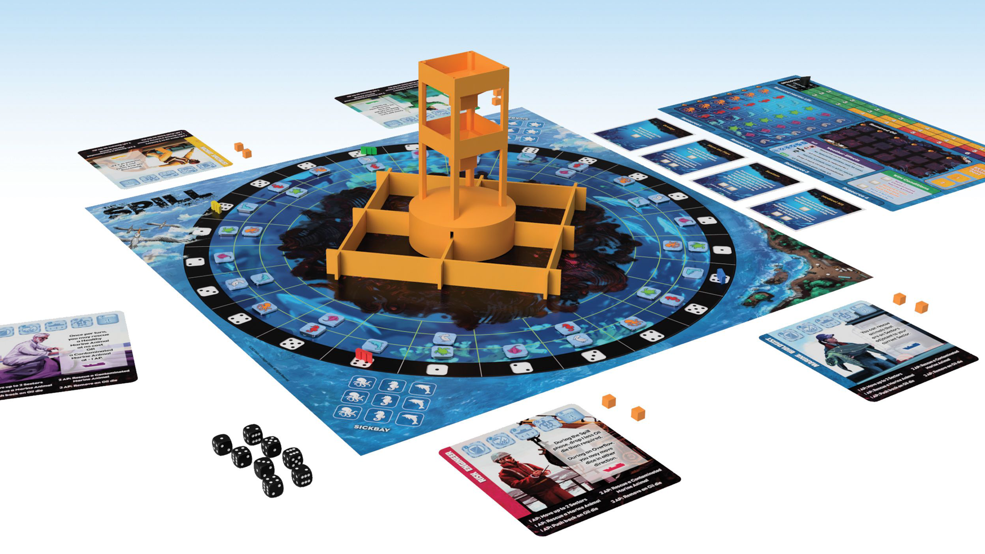 The Spill is a “reverse tower defense” board game about saving sealife